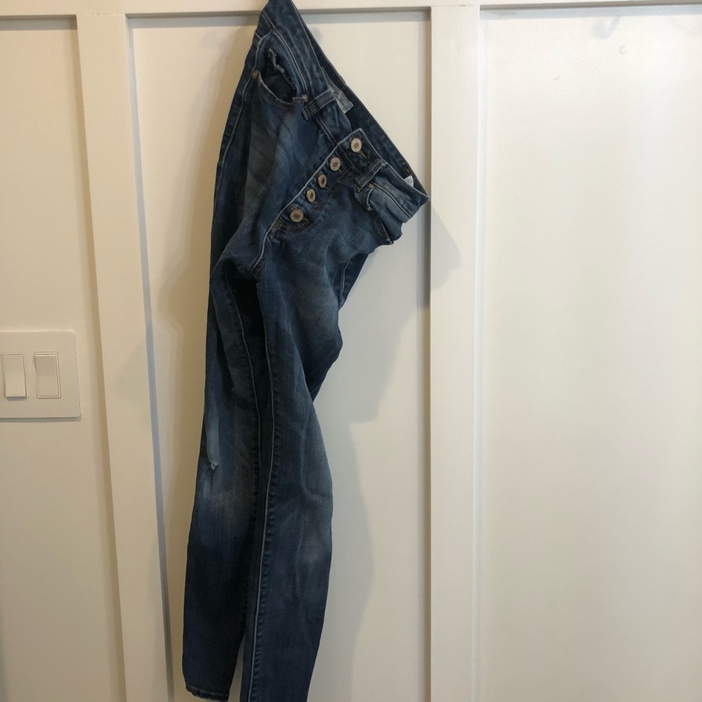Kancan Button-Fly skinny jeans